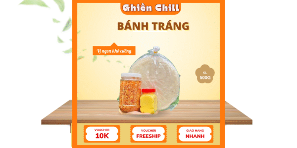 Bánh tráng phơi sương Ghiền Chill- 500Gr