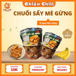 Chuối sấy mè gừng