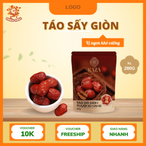 táo sấy giòn