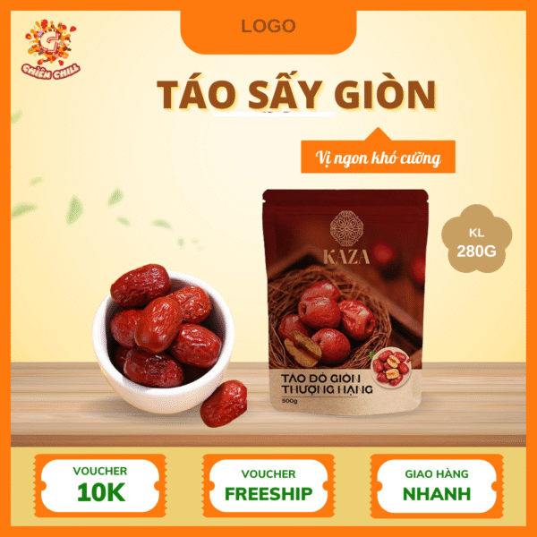 táo sấy giòn