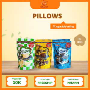 snack nhân kem gối pillows