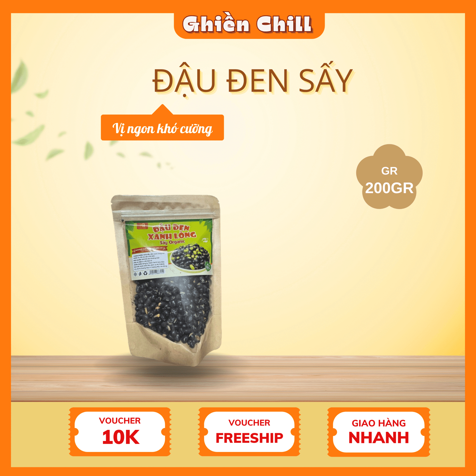 đậu đen sấy gói 200gr