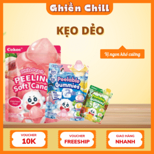 Kẹo dẻo trái cây nhiều vị Cokoc Peeling Gummies – Đồ ăn vặt Ghiền Chill giảm giá, giao hàng nhanh