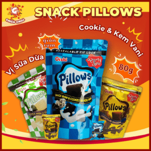 Snack nhân kem gối Pillows Ghiền Chill- 80Gr