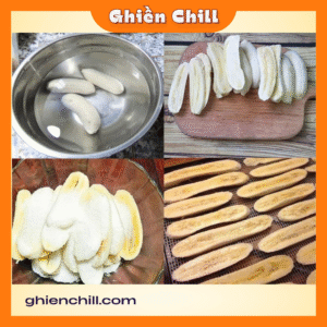 Cách làm chuối sấy dẻo bằng nồi chiên không dầu
