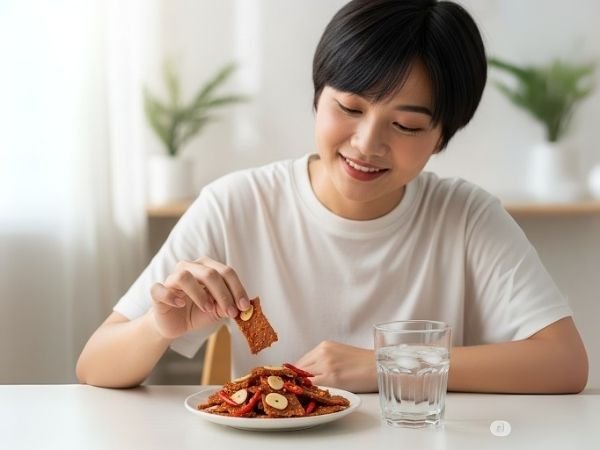 Cách ăn khô heo cháy tỏi không lo tăng cân bằng việc kiểm soát khẩu phần