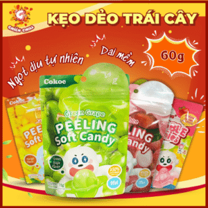 Kẹo dẻo trái cây Cokoc dai mềm, hương vị trái cây tự nhiên, thơm ngon và bổ sung vitamin