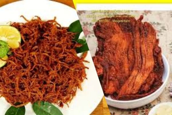 So sánh thành phẩm của cách làm khô bò tại nhà dạng miếng và dạng sợi