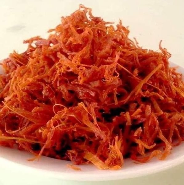 Thành phẩm khô bò sợi vàng óng, bông tơi từ cách làm khô bò sợi tại nhà của Ghiền Chill