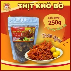 Khô Bò Sợi Mềm Đặc Sản Tây Ninh Vị Cay Đậm Đà Gói 250g